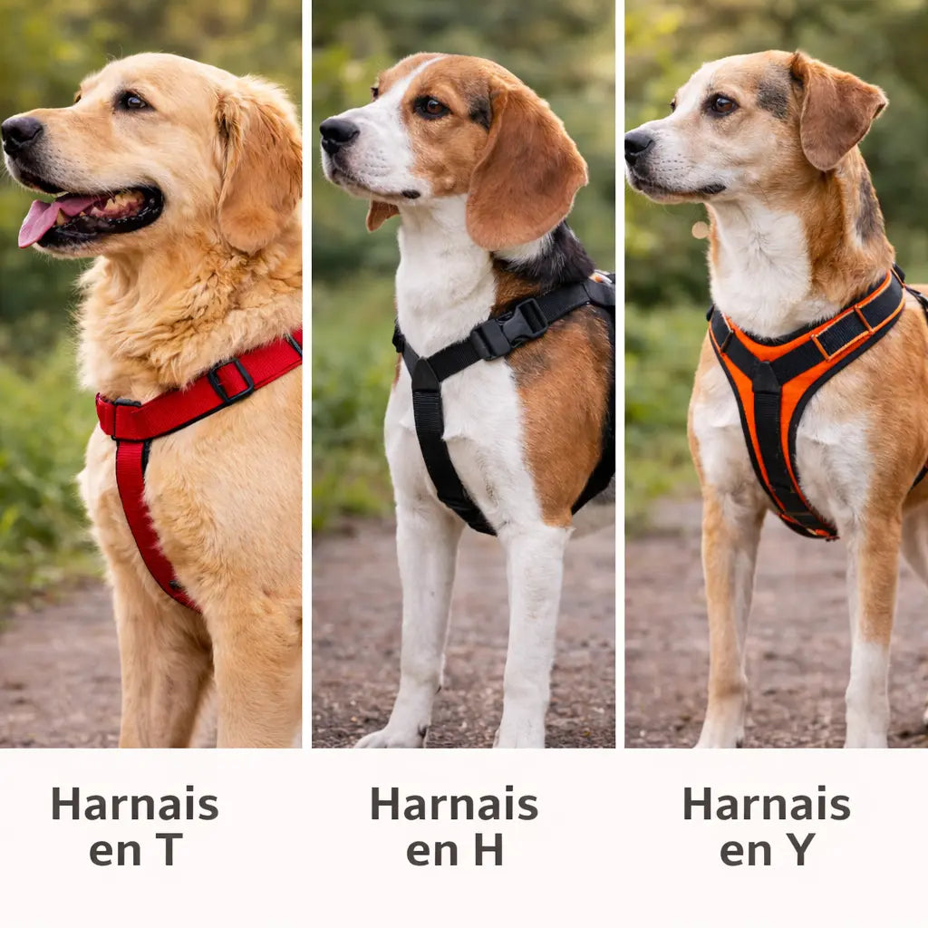 3 type de harnais pour chien  Image