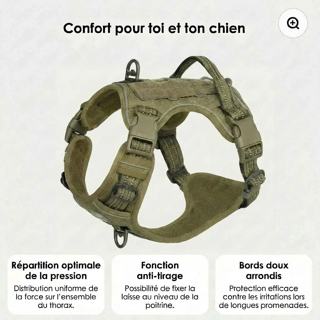 Harnais chien anti-traction - Militaire