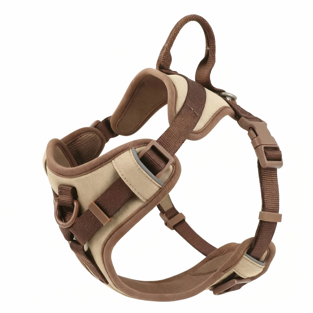 harnais marron pour chien 