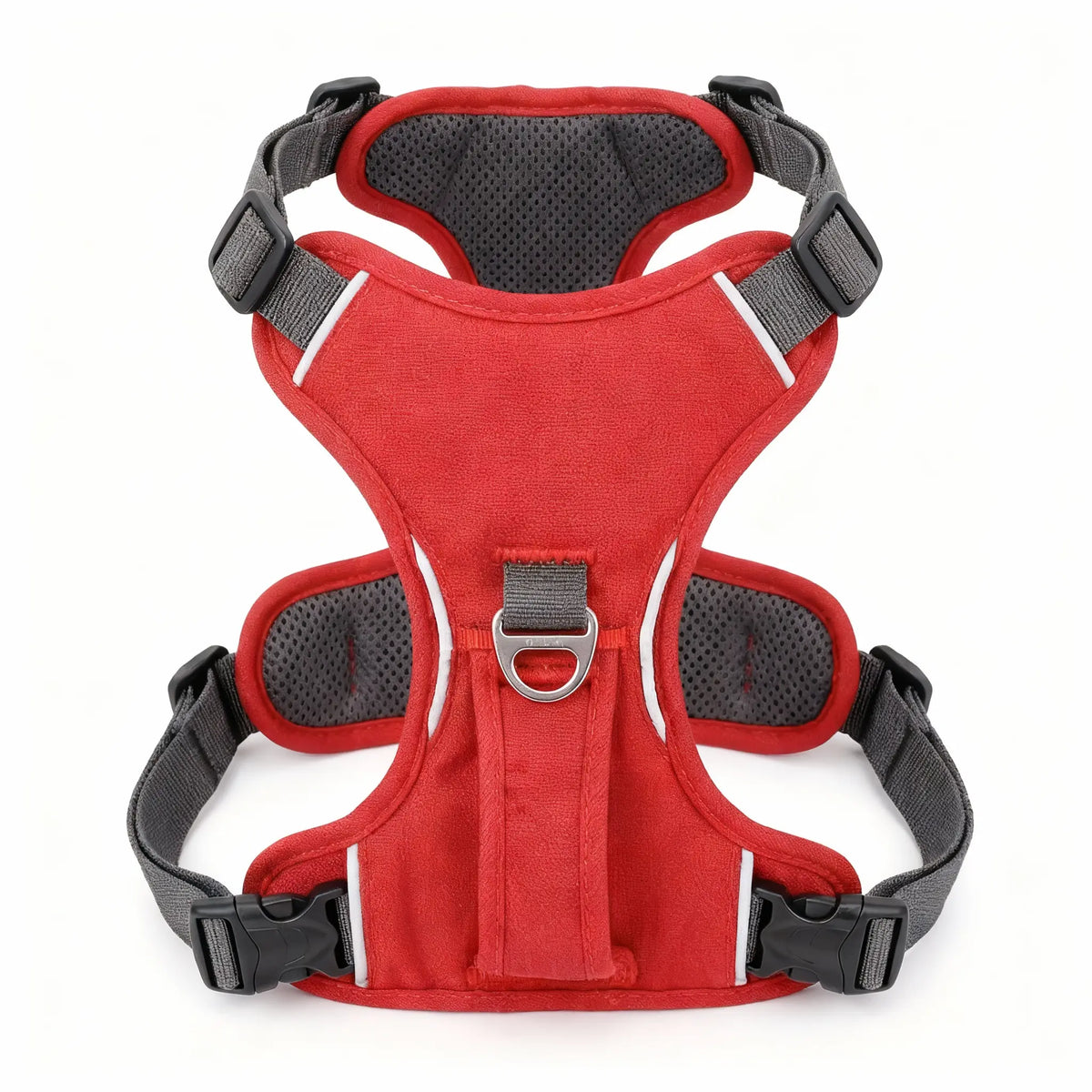 harnais pour chien randonnée rouge et gris