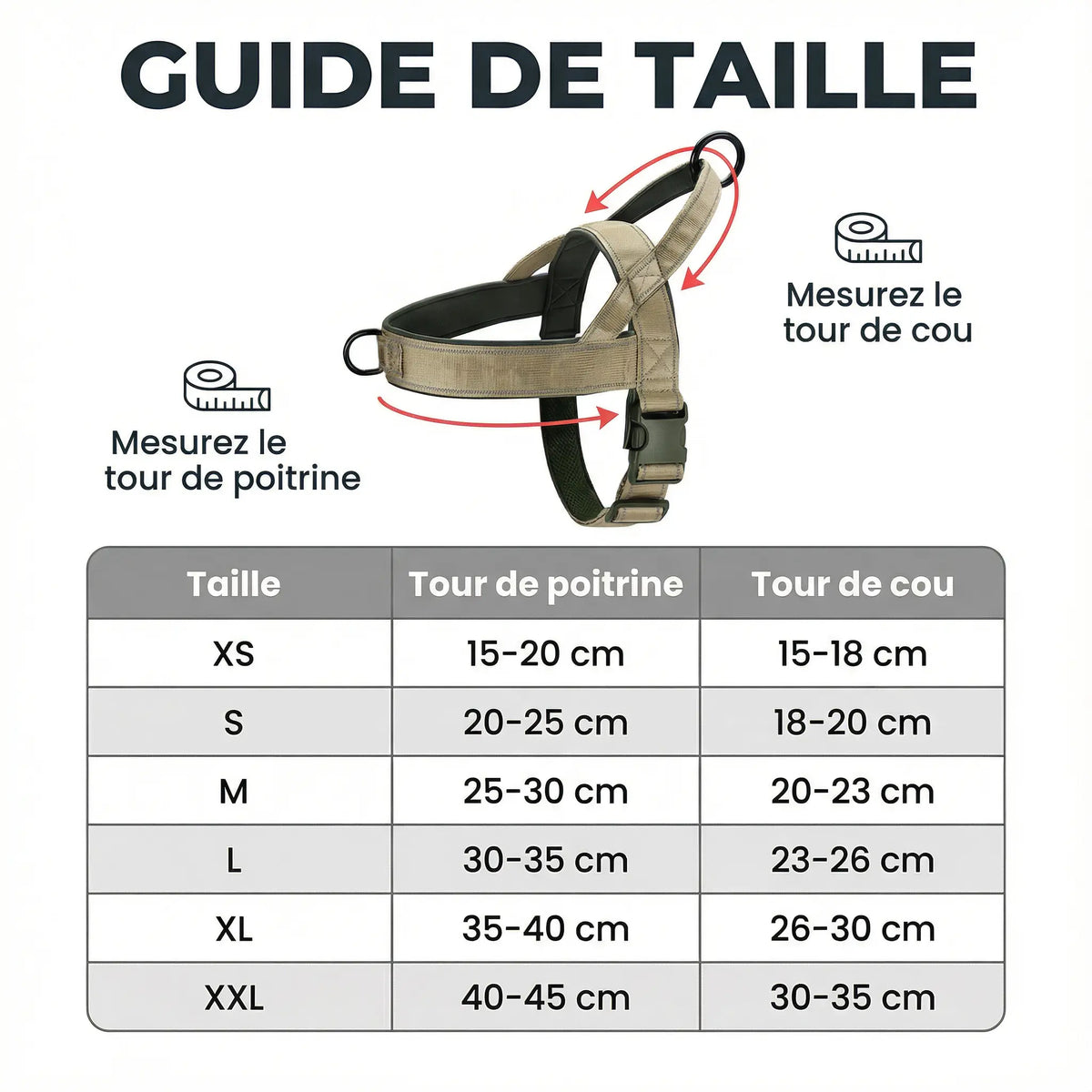 Harnais pour chien anti-traction