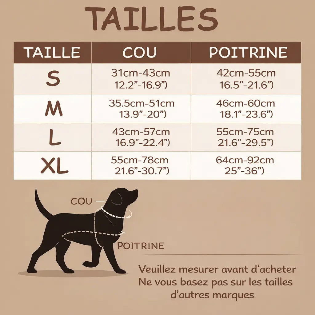 Harnais pour chien - Ajustable