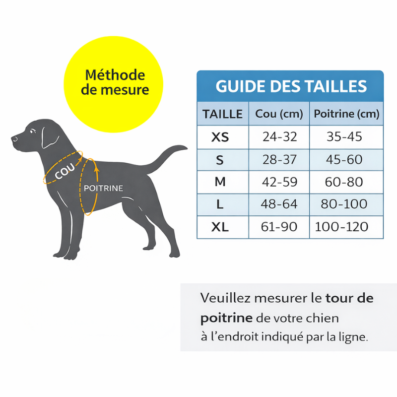 Harnais pour chien - Anti-traction & Réfléchissant
