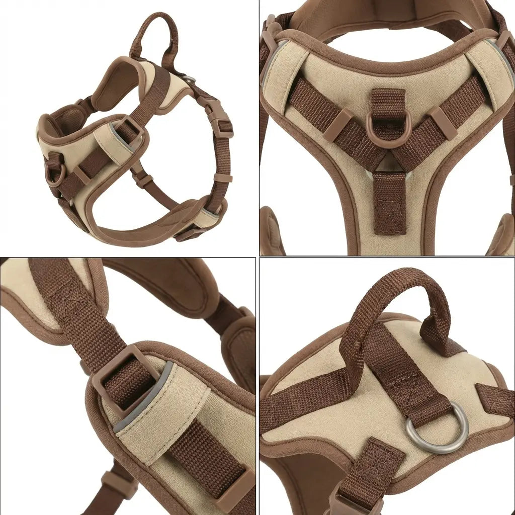 harnais chien marron 